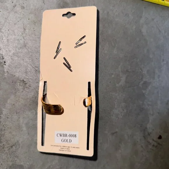 3 Layers Adjustable Cuff Bracelets Bangles and 3 Rings Jewelry Set Womens - Picture 2 of 4